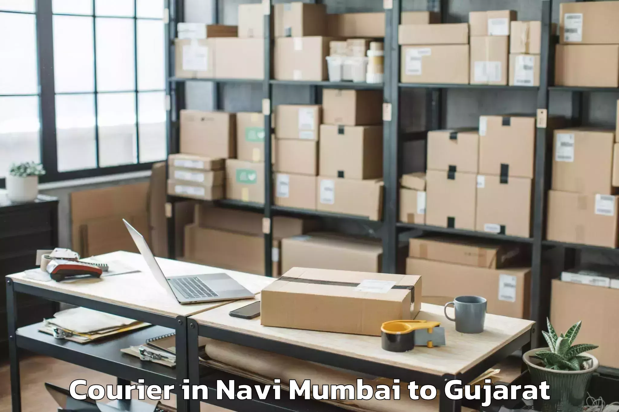 Get Navi Mumbai to Botad Courier